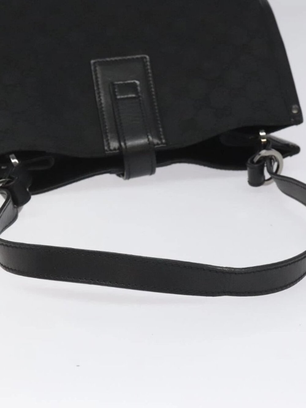 GUCCI GG Canvas Tote Bag Black Silver 109101 Auth nb119 - Picture 8 of 16